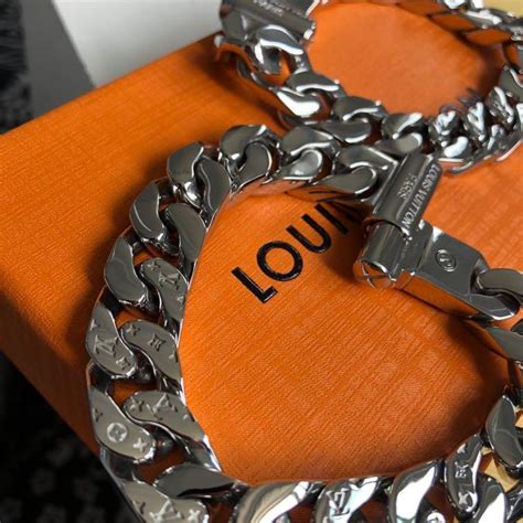 louis vuitton chain link bracelet|louis vuitton cuban link bracelet.